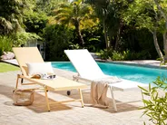 Sonnenliege PORTOFINO mit Relaxfunktion Metall Gelb_828457
