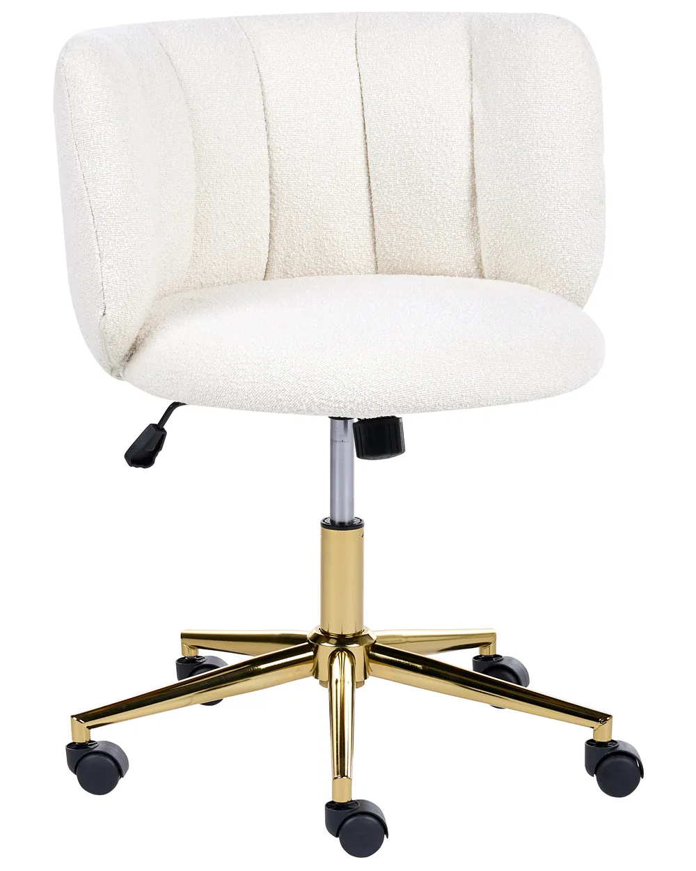 Desk Chair PELORA Boucle White_1085767