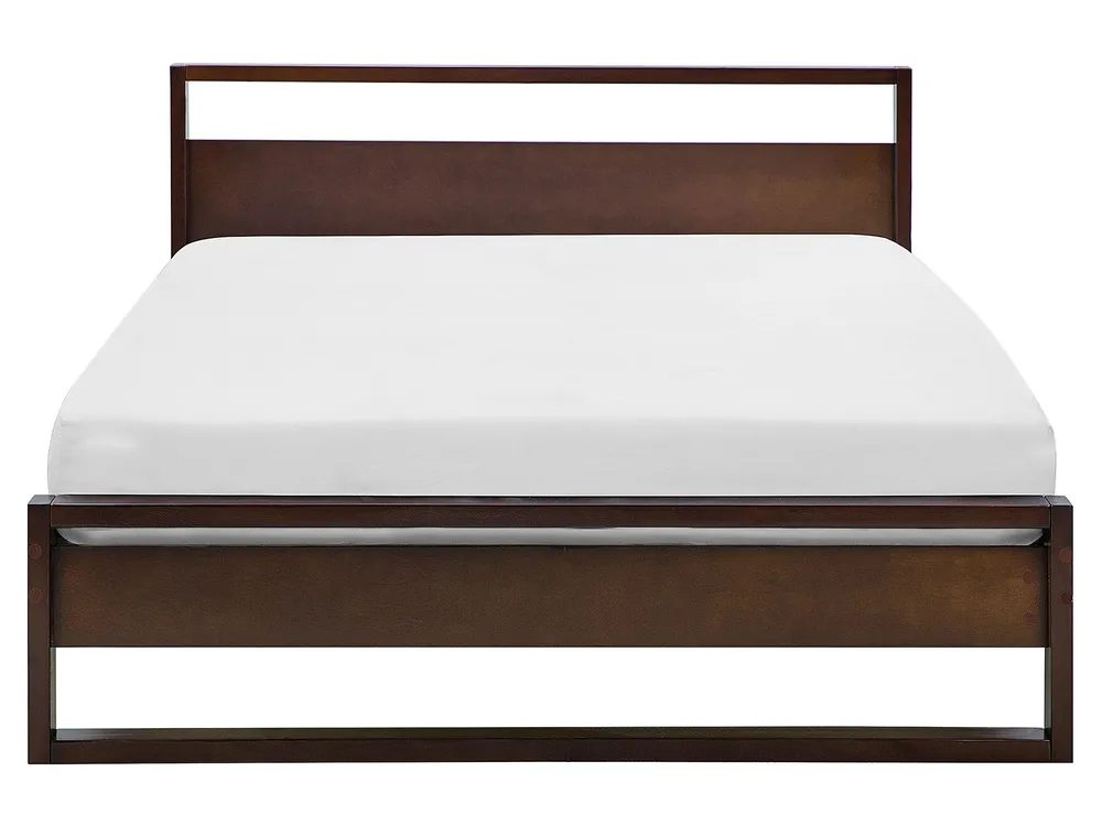 Bett mit Lattenrost Kiefernholz GIULIA 160 x 200 cm Dunkelbraun_743834