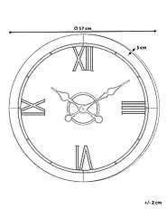 Wall Clock ACACIO Silver/ Brown_1182579