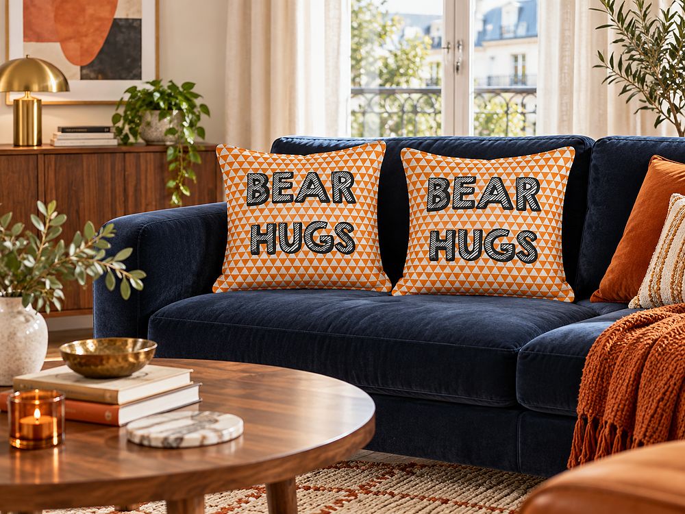 Set of 2 Decorative Cushions RADZKOT 40 x 40 cm Cotton Orange