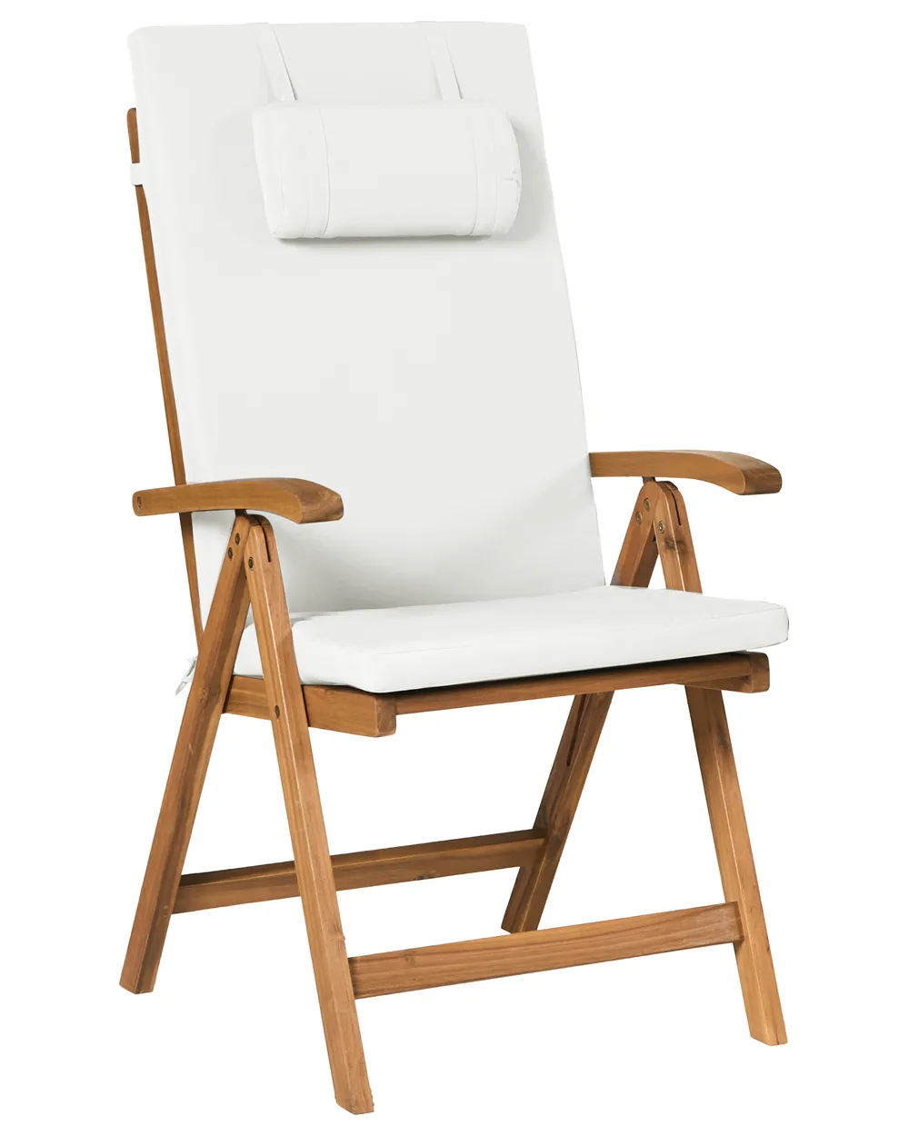 Set mit 2 Stühlen und Sitzkissen JAVA PREMIUM Akazienholz Cremeweiß_1066297