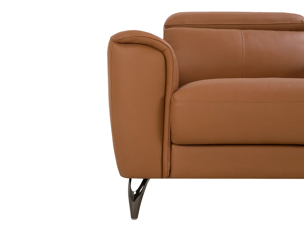 Sofa Set 4-Sitzer NARWIK Echtleder Braun_720658