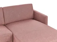 Corner Sofa 2 Seater BREDA Fabric Pink Left Hand_895079