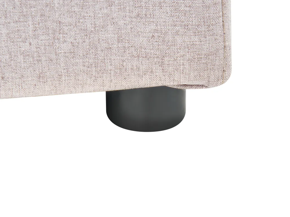 Ottoman Bed LAURESSES Fabric Light Beige 140 x 200 cm (EU Double)_1153494