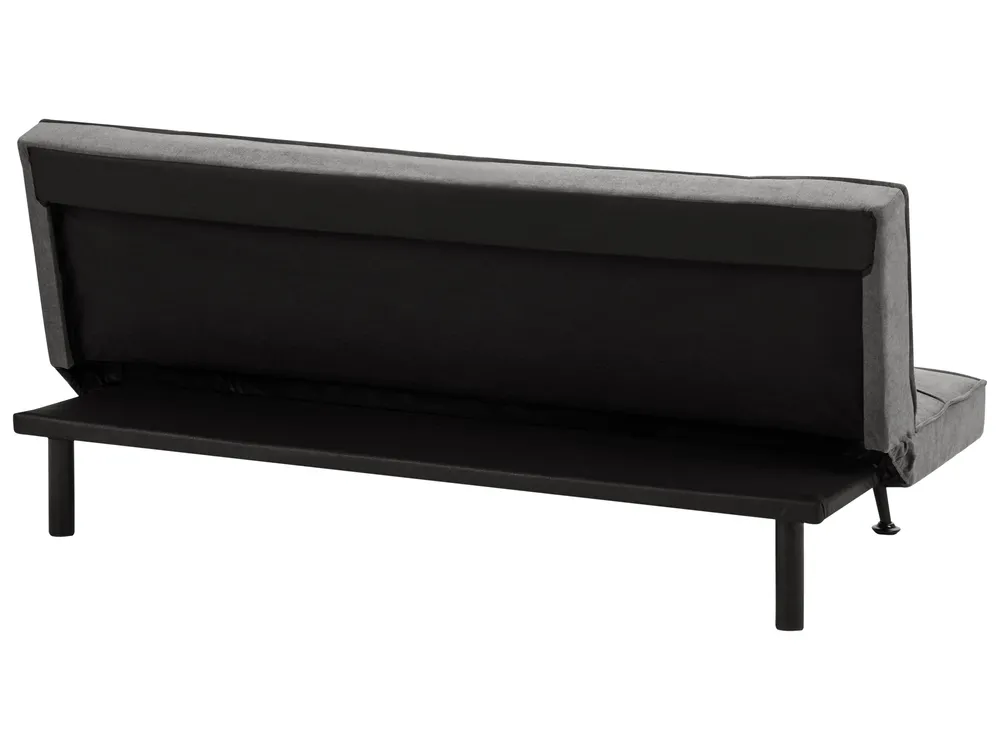 Sofa Bed 3 Seater HASLE Fabric Dark Grey_951981