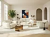 Sofa Set 5-Sitzer KUNES Stoff Hellbeige