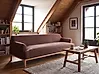 Sofa 3-Sitzer SOSJO Stoff Burgunderrot