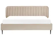 Bett mit Lattenrost Samtstoff BRIN 180 x 200 cm Taupe_942146