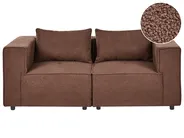 Modular Sofa 2 Seater AXEBO Boucle Brown_1075787