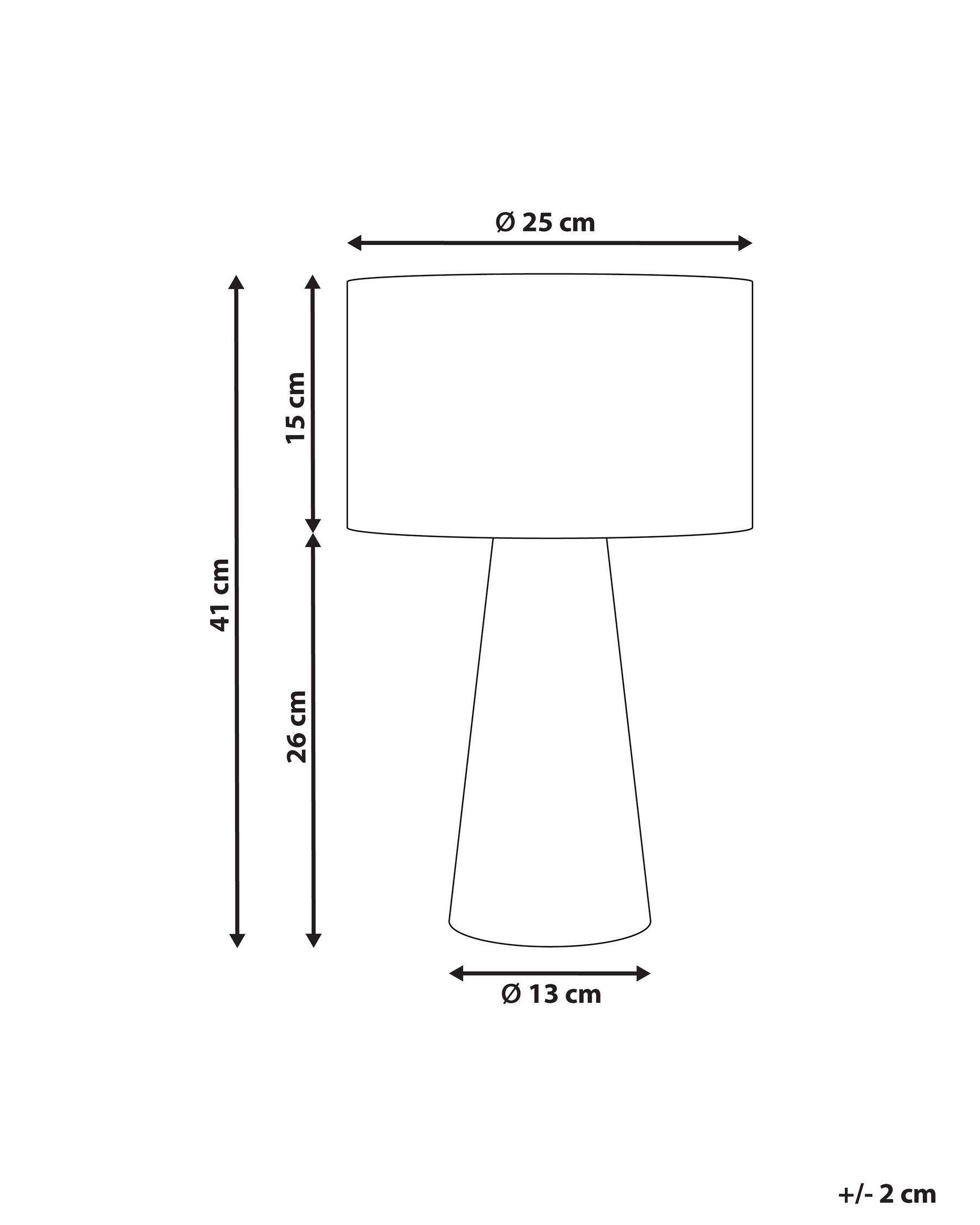 Tischlampe WELMEL Geflecht Braun / Schwarz_900016