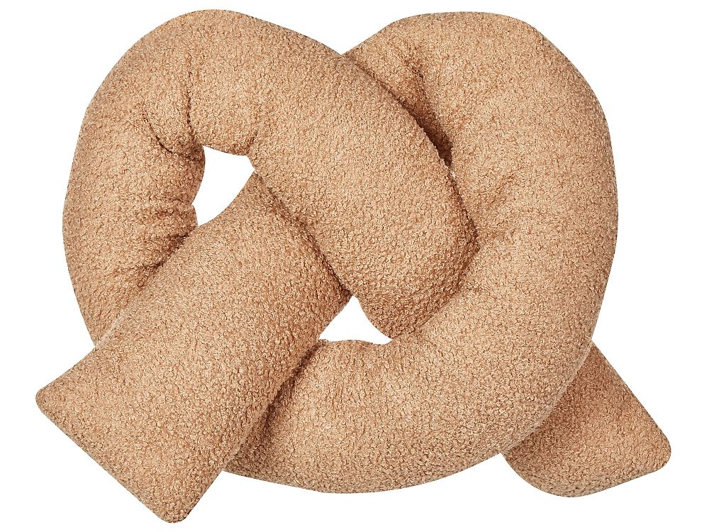 Throw Cushion GLADIOLUS 172 x 14 cm Boucle Light Brown Solid