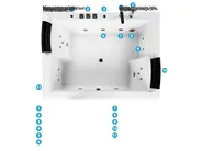 Hoek bubbelbad met LED SALAMANCA 183 x 142 cm Wit_782684