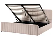 Bett mit Stauraum LUNAN Bouclé Beige 180 x 200 cm_1048465