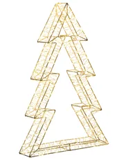 Gartendekoration LED AKERAN 60 cm Weihnachtsbaum Silber_1031790