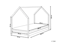 Kinderbett Haus Kiefernholz APPY 90 x 200 cm Pastellrosa_913282
