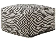 Pouffe LONGMONT Cotton Black/ White_713439
