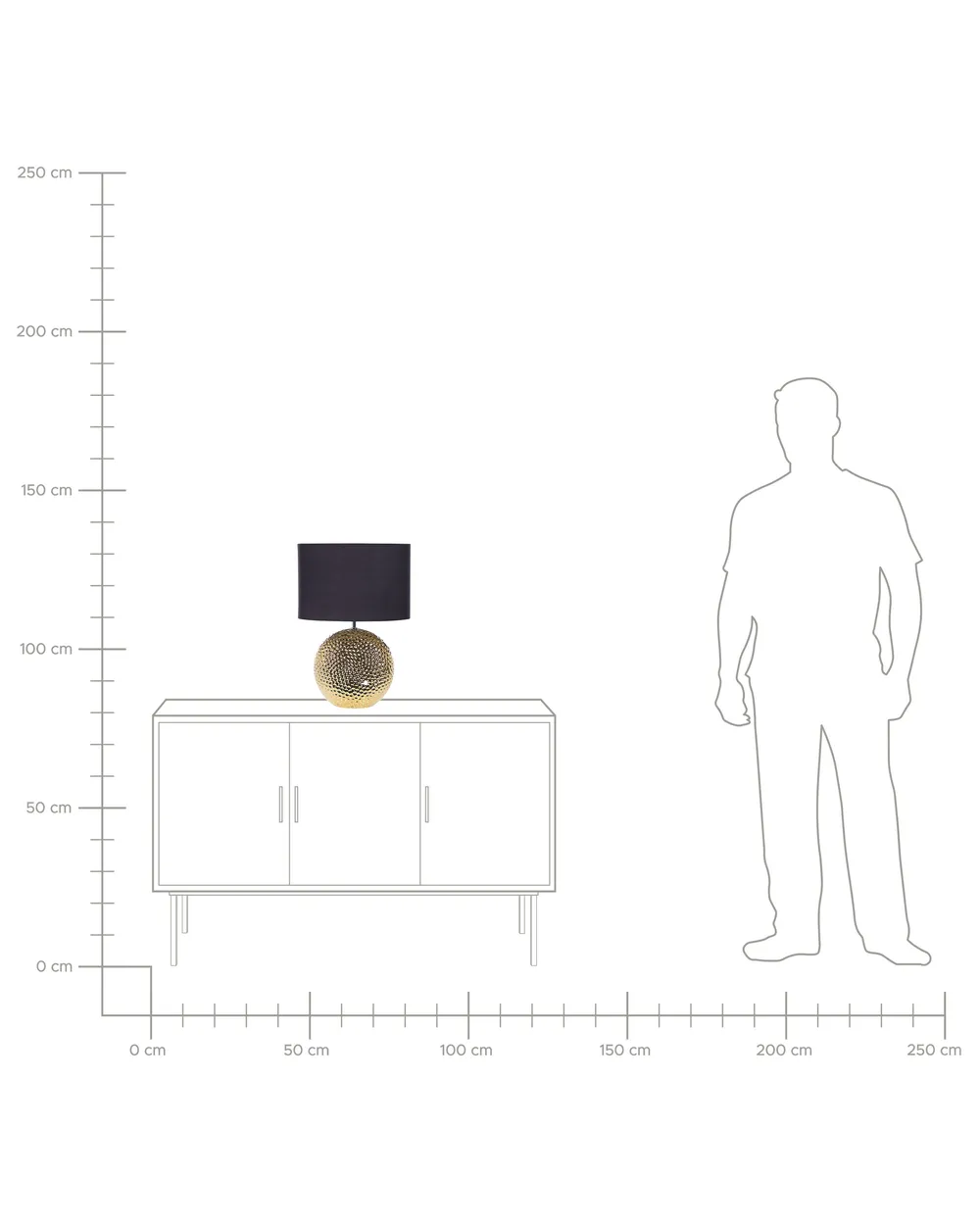 Tischlampe NASVA Keramik Gold_825681