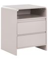 Nachttisch mit 2 Schubladen DORRIGO Hellbeige