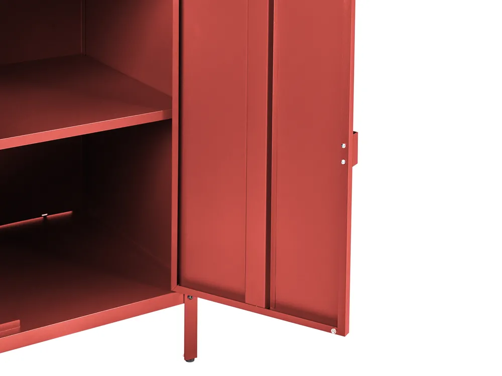 Outdoor-Küche 4er Set mit Spüle VILAMA Rot Metall_1052407