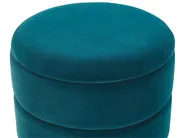 Pouf mit Stauraum ELGIN Samtstoff Blaugrün_772397