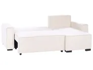Eckschlafsofa 3-Sitzer EDANE mit Stauraum Bouclé Cremeweiß linksseitig_1057075
