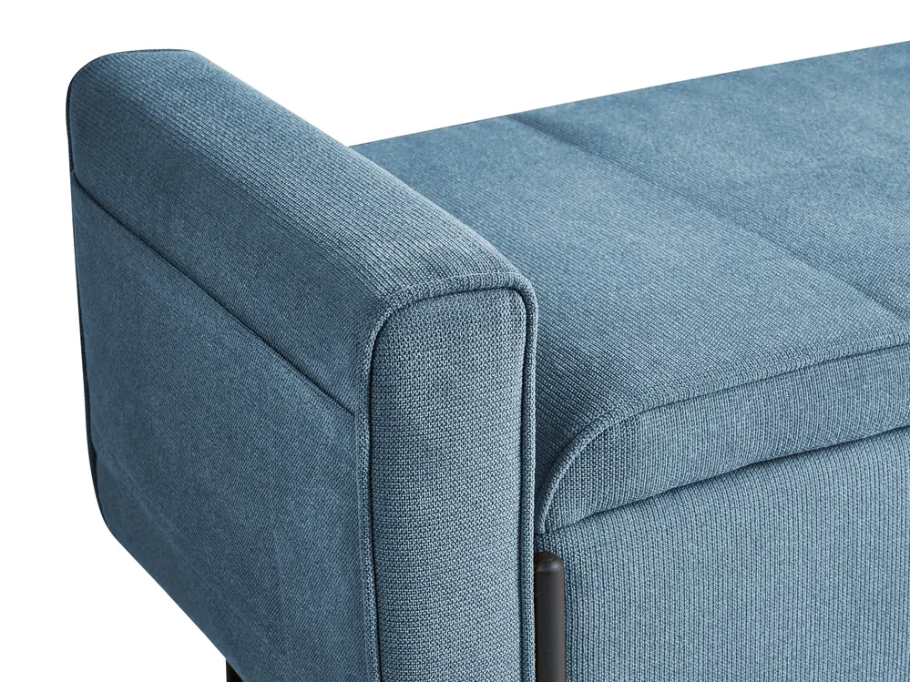 Polsterbank mit Stauraum LEWES Stoff Blau_1043684