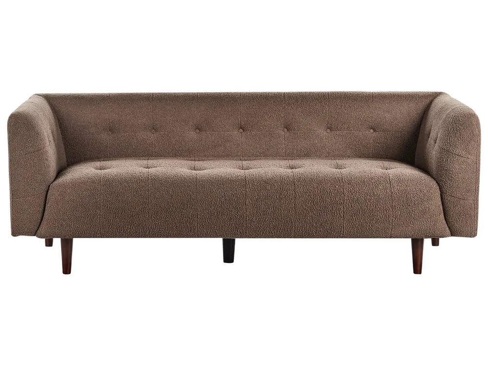 Sofa 3 Seater BYSKE Boucle Brown_958961