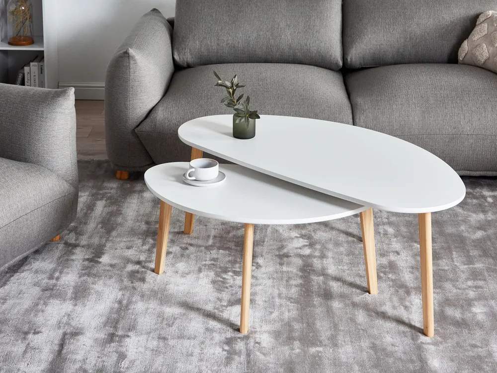 Couchtisch 2er Set FLY Weiß