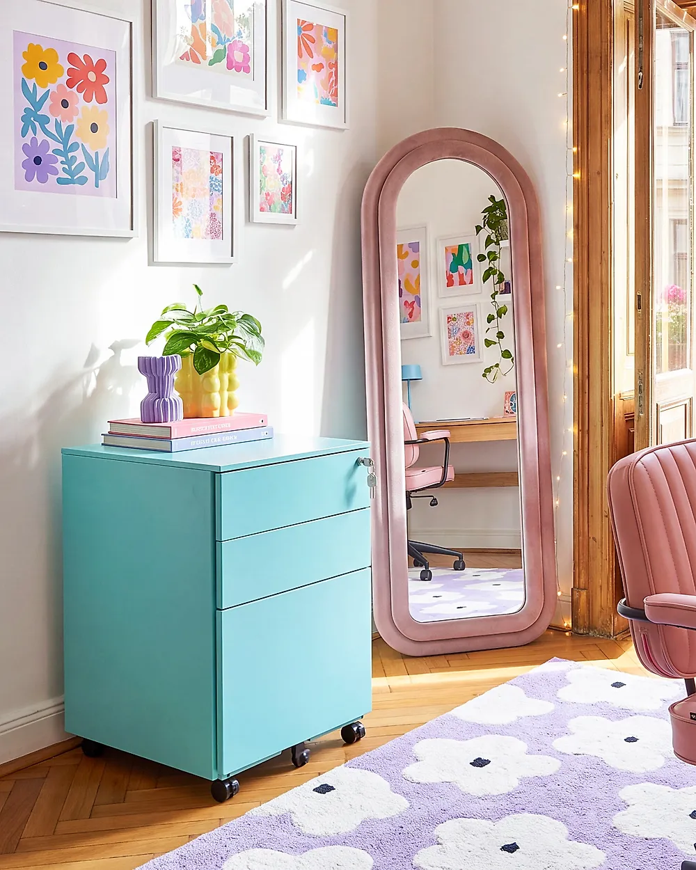 Büroschrank CAMI Metall Türkis