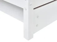 Hochbett mit Schubladen Haus Kiefernholz GIRGOLS 90 x 200 cm mit Stauraum Weiß_1082537