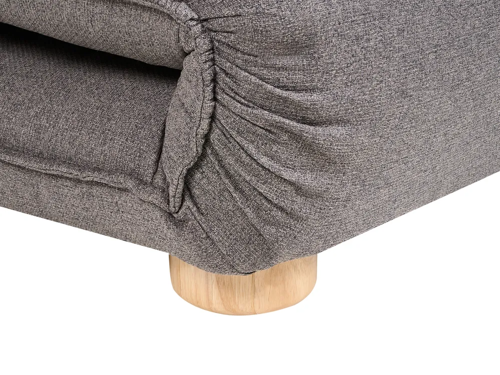 Schlafsofa 2-Sitzer ABISKO Kunstleinen Dunkelgrau_1030941