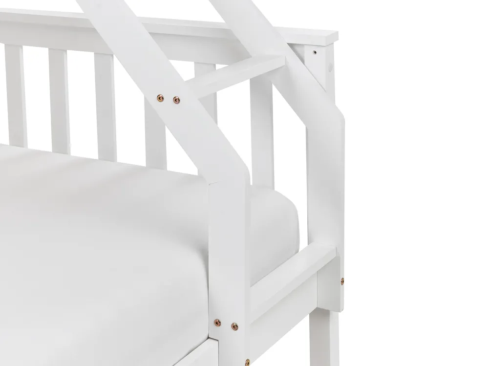 Hochbett Kiefernholz BIERNE 90/140 x 200 cm Weiß_987621