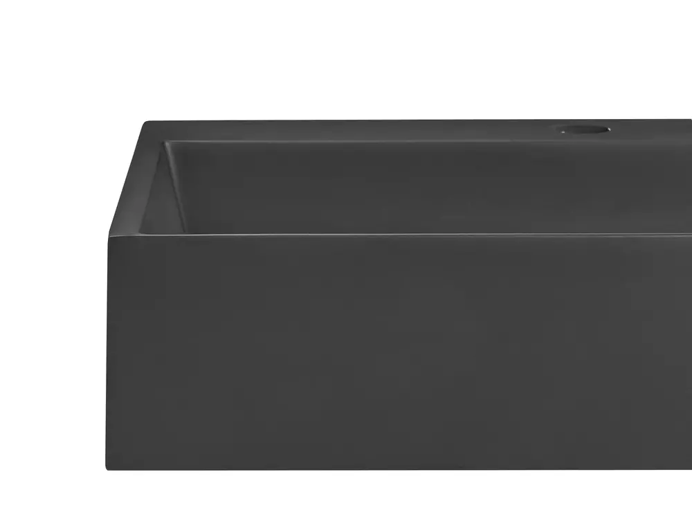 Hängewaschbecken CUSCO 90 x 48 cm Mineralguss Schwarz_981459