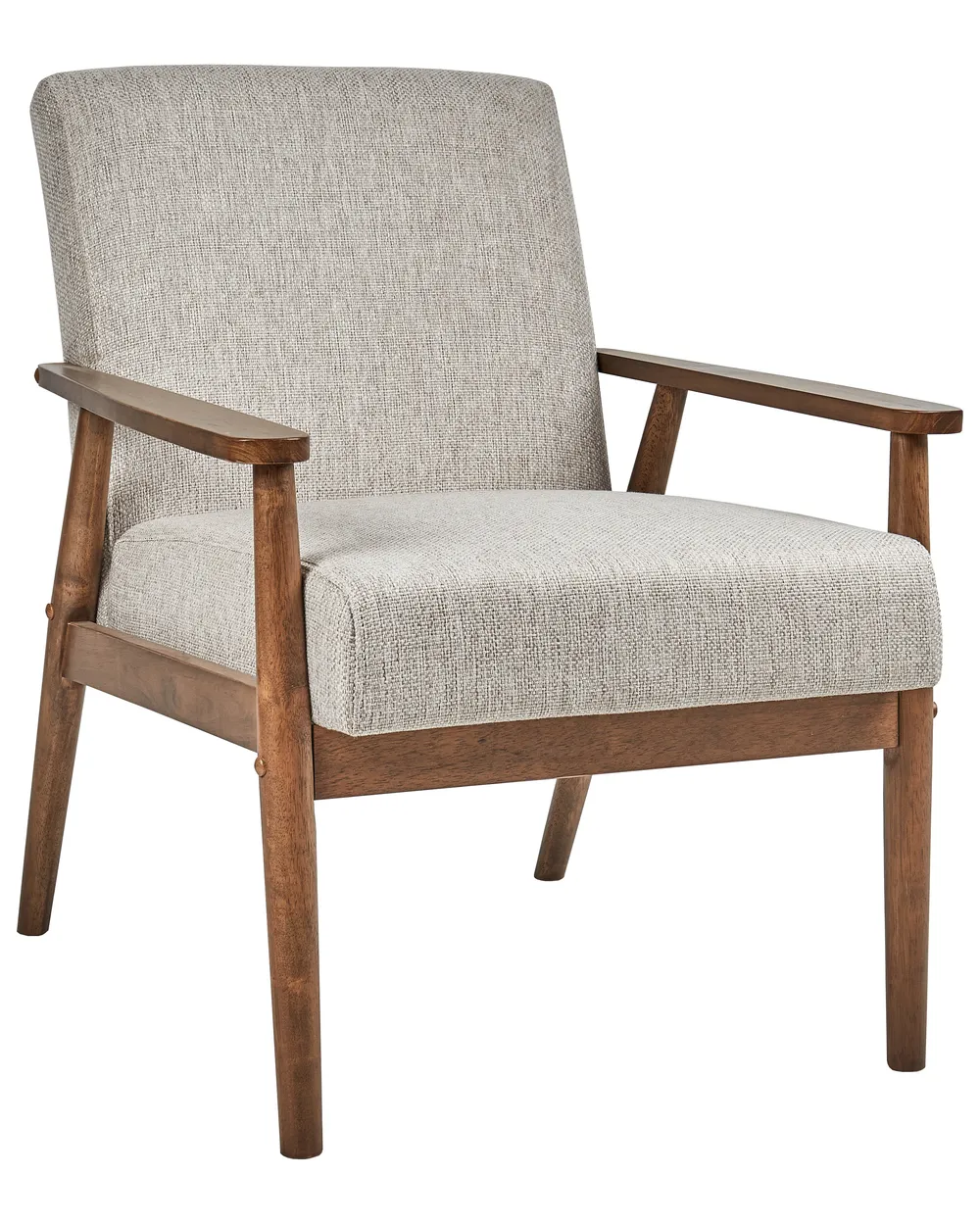 Fauteuil ESRUM Stof Donkerbruin/grijs