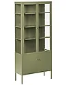 Glass Display Cabinet OXTED 80 cm Metal Green