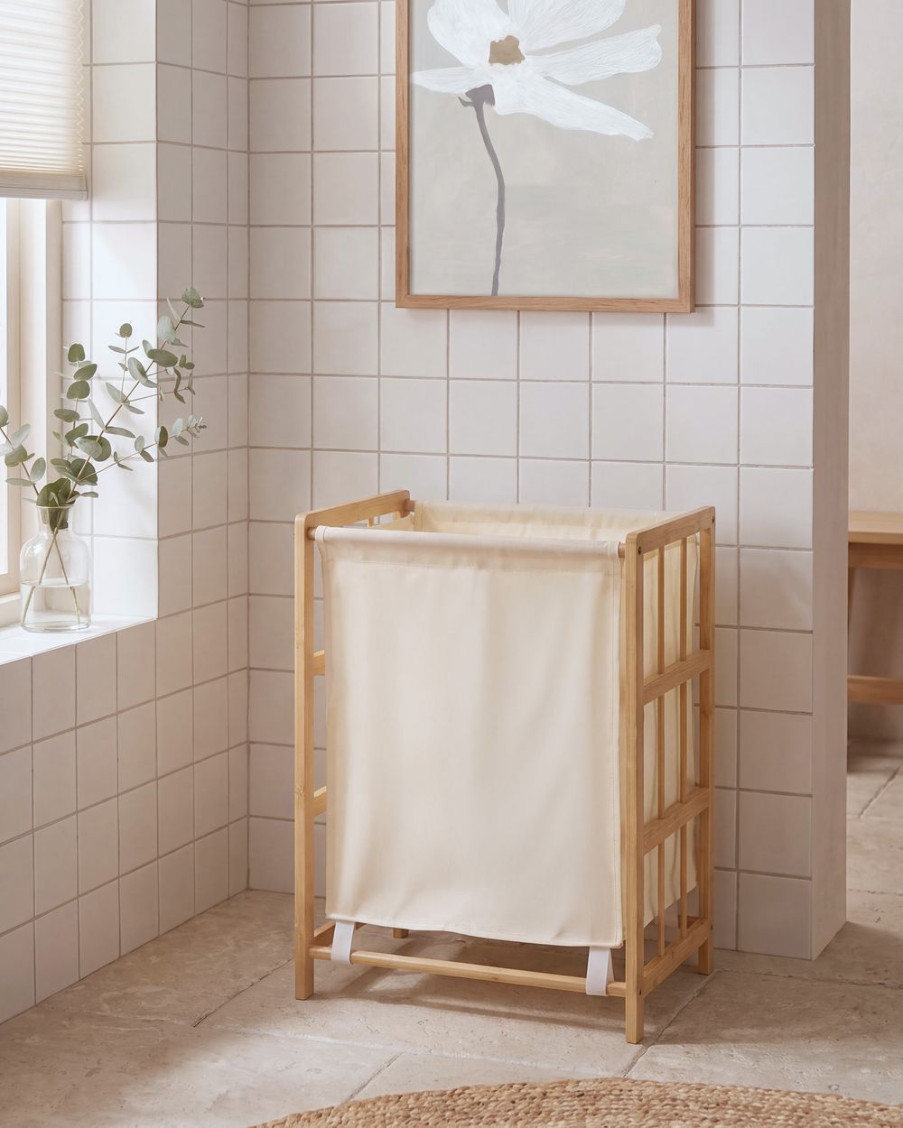 Košara za rublje MERIN Bambusovo drvo Svijetlosmeđa 45 L