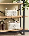Aufbewahrungskorb 2er Set SIPPAR Kunstleder Beige