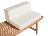 Lounge Set mit Tisch 3-Sitzer GIAVENO Akazienholz Cremeweiß_958695