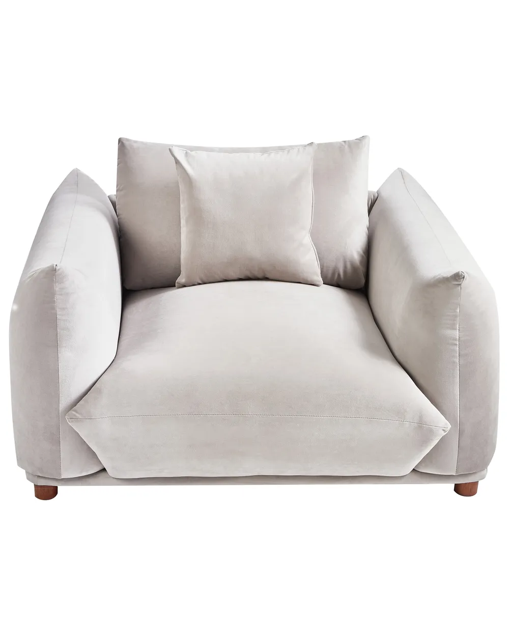 Sessel LUVOS Samtstoff Taupe_970291