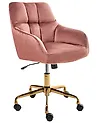 Schreibtischstuhl PALMDALE Samtstoff Rosa
