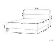 Bett mit Lattenrost Samtstoff LESSAY 160 x 200 cm Hellbeige_982189