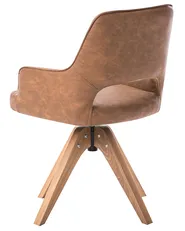 Esszimmerstuhl drehbar MORAVIA Kunstleder Braun_1092502