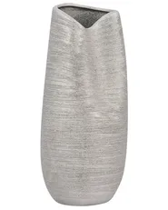 Dekovase DERBE 32 cm Steinzeug Silber_733834