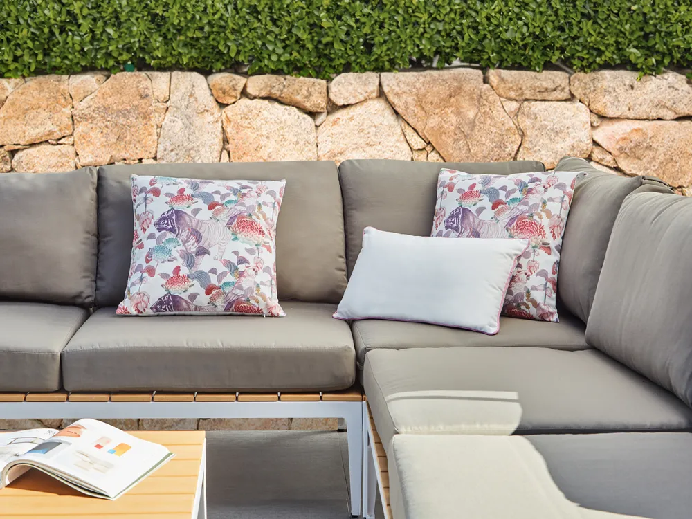 Set of 3 Outdoor Cushions VIVID Floral Pattern Multicolour_1079732