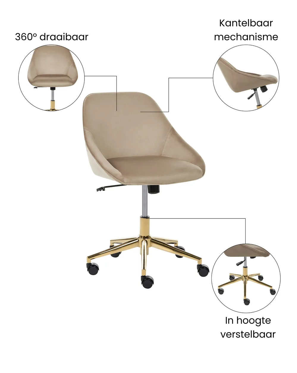 Desk Chair BARDSDALE Velvet Taupe_1073444