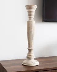 Kerzenständer MALLAWI 50 cm Mangoholz Hellbraun_1035872