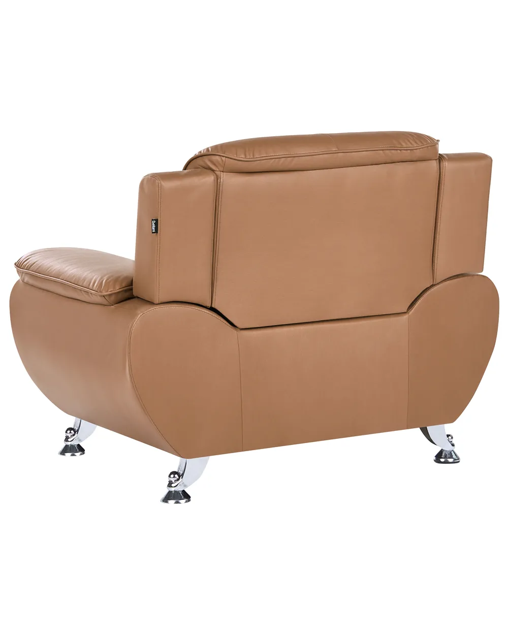Armchair LEIRA Faux Leather Golden Brown_1058405