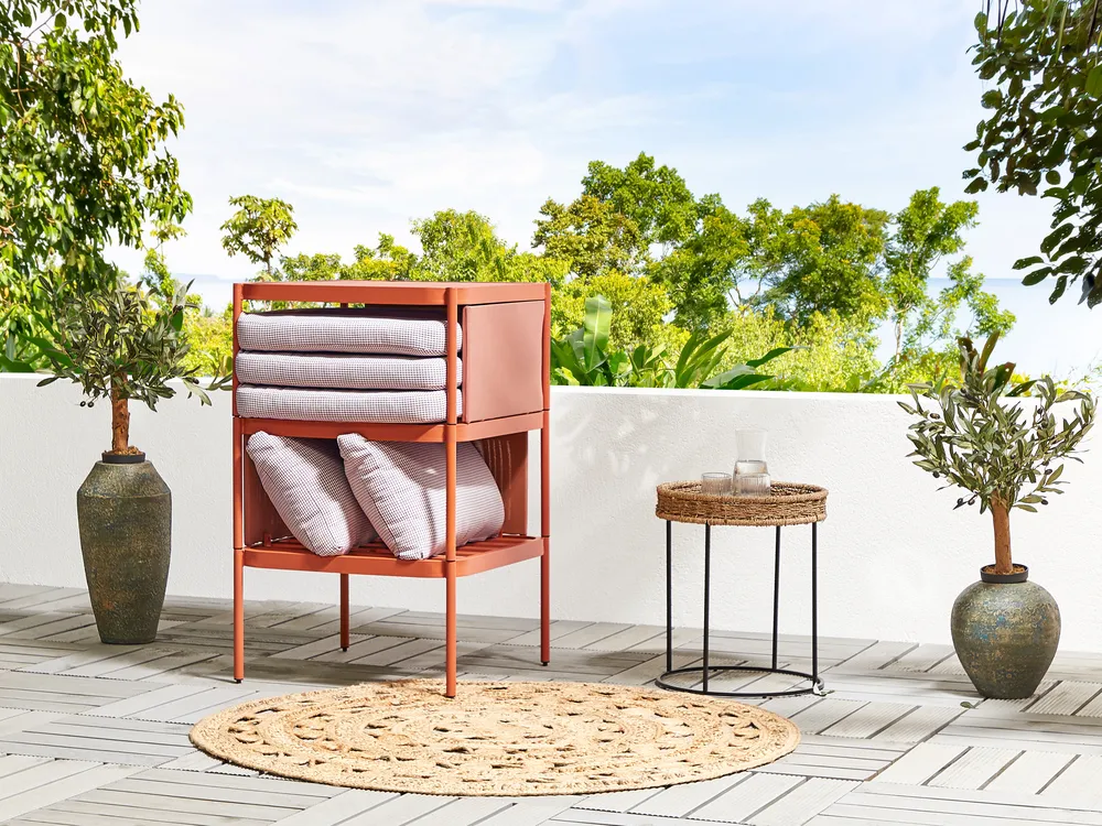 Ensemble de salon de jardin avec table 2 places TERRACINA Métal Orange_826666