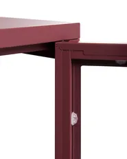 Sideboard mit Glastüren NEWPORT 115 cm Metall Dunkelrot_958001